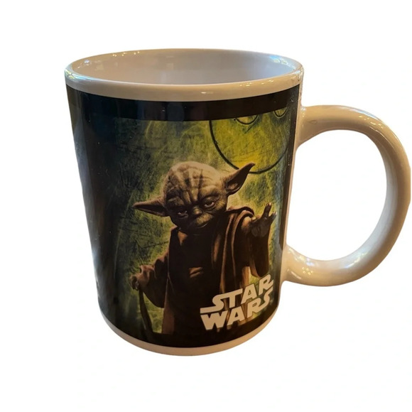 Star Wars Collector Mug Cup Galerie 2012 Original Trilogy Yoda Luke Sky Han Solo - Picture 1 of 5